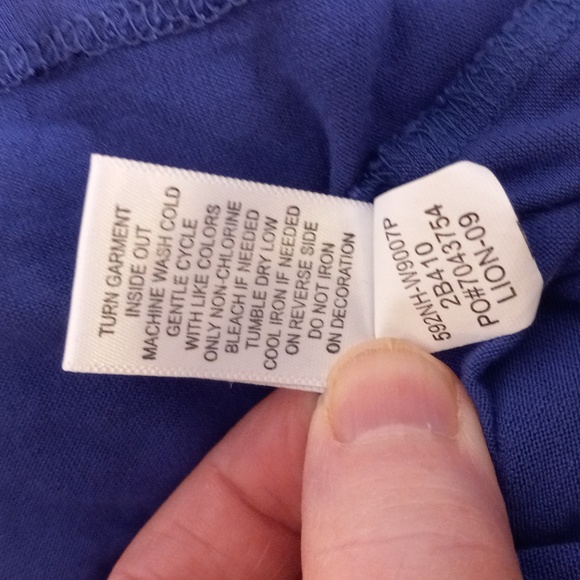 One World 2X Popover Short Sleeve Shirt Top Embroidered Beaded Blue - Picture 11 of 11